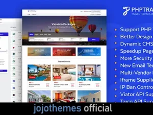 PHPTravels v8.0 Free Download [CMS for booking]