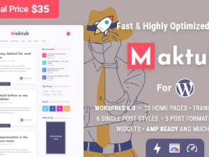 [Fixed*] Maktub (v2.0.0) Minimal & Lightweight Blog for WordPress