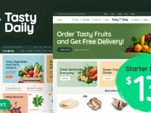 (v1.11) Tasty Daily Grocery Store & Food WooCommerce Theme Nulled