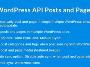 WordPress API Posts and Pages Sync with Multiple WordPress Sites v1.8.1 [Activated]