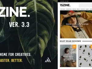 15Zine 3.3.9.8 Magazine Newspaper Blog News WordPress Theme With Lifetime Update.