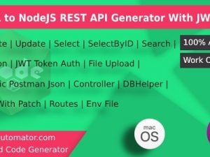 [MacOs Verison] NodeJS REST API Generator from MySQL + Postman API + JWT Auth With Lifetime Update.