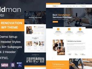 Boldman v6.9 Handyman Renovation Services WordPress Theme + RTL