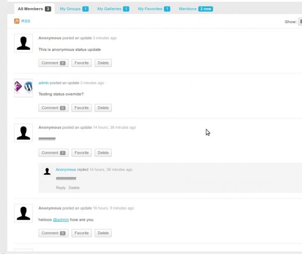 BuddyPress Anonymous Activity Nulled