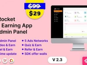 Cash Rocket v5.2 Flutter Online Earning App with Admin Panel