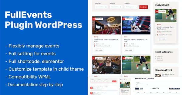 Event Plugin WordPress Nulled FullEvents Free Download