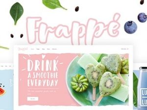 Frappé (v1.7) smoothies, juices and organic food WordPress Download