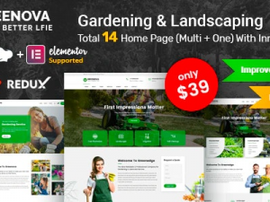 Greenova (v2.3.5) Gardening & Landscaping WordPress Theme [Activated]