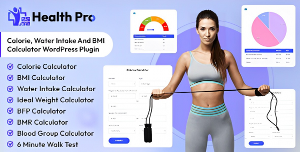 Health Pro – Calorie Water Intake And BMI Calculator WordPress Plugin Nulled