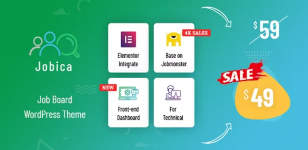 Jobica Elementor IT Job Board WordPress Theme Nulled