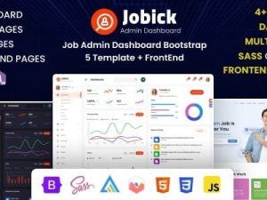 Jobick (v5.0) Job Admin Dashboard Bootstrap 5 Template + FrontEnd