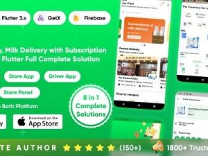 Milkyway v1.1 Multi-Vendor Milk Subscription App | Daily Milk & Grocery Delivery App | Full Solution