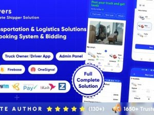 Movers v1.1 Online Load, Truck Booking & Lorry, Bid, Cargo, Logistics Transport Services Full Solution