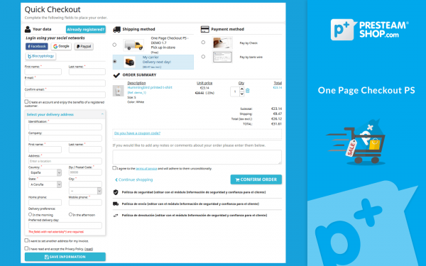 One Page Checkout PS Easy Fast Intuitive Nulled