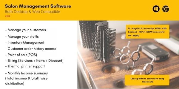 Salon Management Software PHP NodeJS Nulled