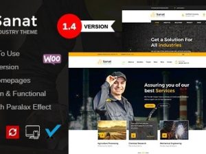 Sanat v1.7.1 Factory & Industry WordPress Theme