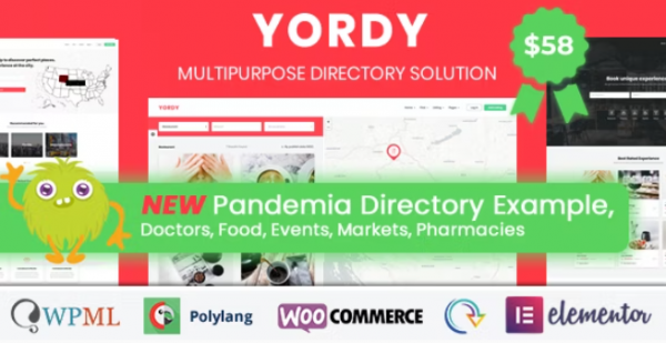 Yordy Directory Listings WordPress Theme Nulled