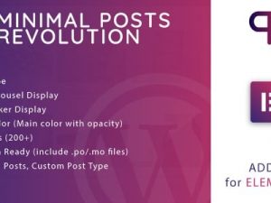 Minimal Posts Revolution For Elementor WordPress Plugin v1.0.0