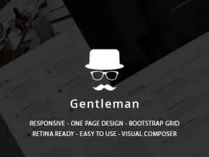 Gentleman (v1.4.3) CV & Resume vCard WordPress Theme