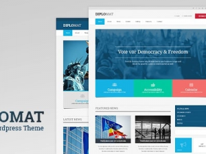 Diplomat (v1.2) Political Campaign, Party, Blog Responsive WordPress Theme