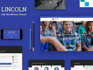 Lincoln (v4.3.1) Education Material Design WordPress Theme