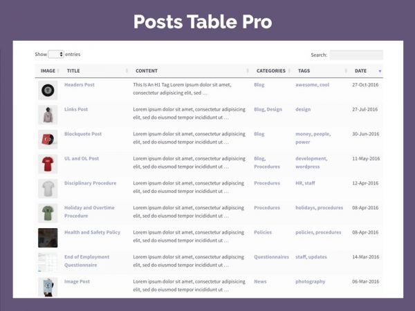 Posts Table Pro Nulled