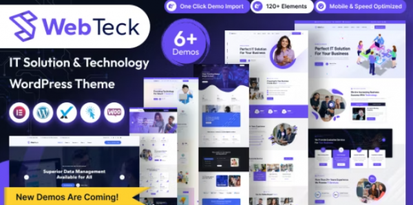 Webteck – IT Solution and Technology WordPress Theme Nulled